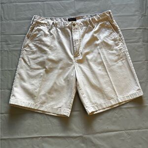 Nautica Men’s Shorts Classic-Fit Chino Flat Front Khaki 100% Cotton Size 40W